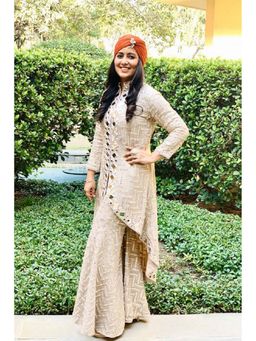 Twenty Nine - Grey A Line Mirror Work Sharara