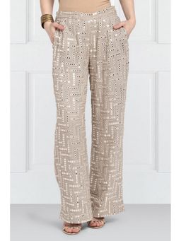 Twenty Nine - Beige Mirrorwork Palazzo