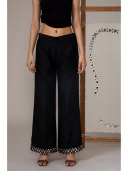 Twenty Nine - Black Raw Silk Palazzo