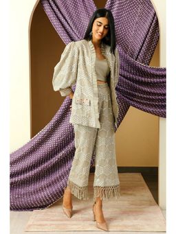 Twenty Nine - Grey Mirrorwork Tassels Pant