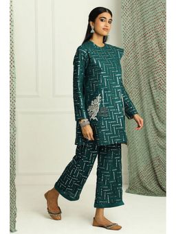 Twenty Nine - Green Mirrorwork Turnover Pant