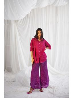 Twenty Nine - Asymmetrical Crushed Bandhani Flared Pants