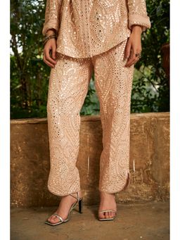 Twenty Nine - Peach Mirrorwork Slit Pant
