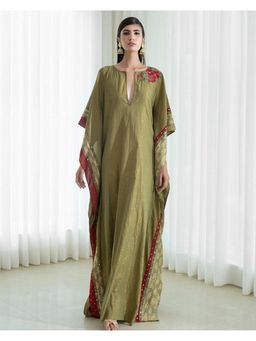 MANDIRA WIRK - Self Shine Solid Kaftan Dress