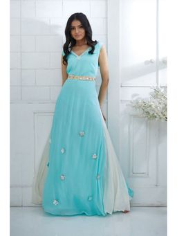 MANDIRA WIRK - Blue Embellished Dress