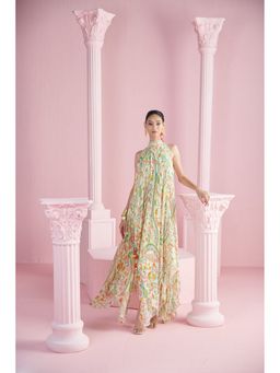 MANDIRA WIRK - Lemon Glow Asymmetrical Dress