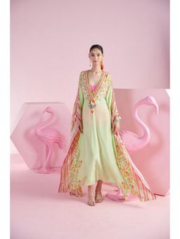 MANDIRA WIRK - Pista Printed Kaftan Dress