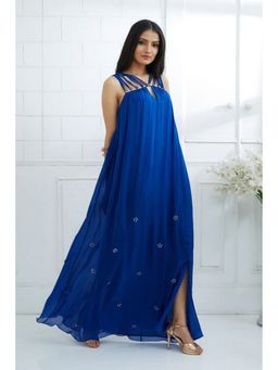 MANDIRA WIRK - Royal Blue Embellished Dress