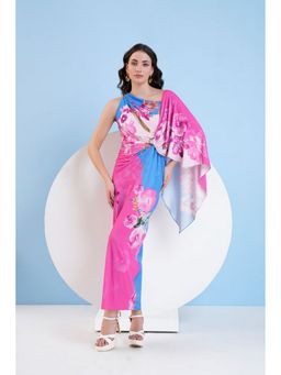 MANDIRA WIRK - Pink Pastoral Jersey Maxi Dress