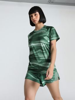 Puma - Velocity All-Over-Print Running Women's Green Tshirt