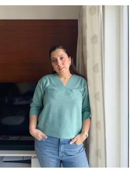 Posh Pants Club - Green Ocean Top