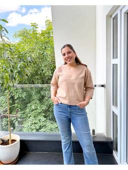 Posh Pants Club - Taupe Biscotti Top