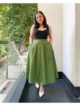 Posh Pants Club - Green Willow Skirt