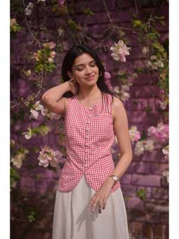 Posh Pants Club - Red Rosie Vest Top