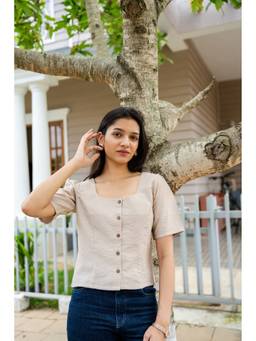 Posh Pants Club - Beige Eloise Top