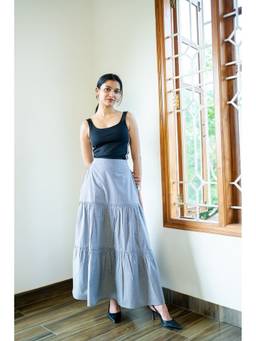 Posh Pants Club - Blue August Maxi Skirt