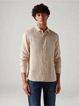 Levi's - Mens Beige Slim Fit Casual Shirt