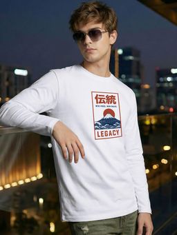 Bewakoof - Mens White Legacy Graphic Printed T-Shirt