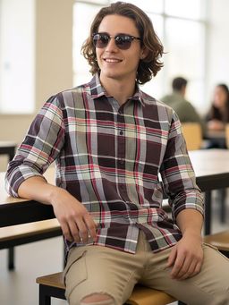 Bewakoof - Mens Checked Casual Shirt