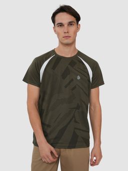 Bonjour - Mens Olive T-Shirt with Half Sleeves