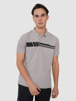 Bonjour - Mens Grey Half Sleeve Polo T-Shirt