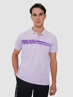 Bonjour - Mens Purple Half Sleeve Polo T-Shirt