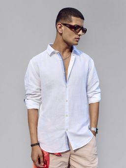 KINGDOM OF WHITE - Relaxed Light Weight Linen Casual Shirt