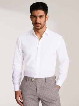 KINGDOM OF WHITE - Egyptian Giza Cotton Regular Fit Fully Casual Shirt