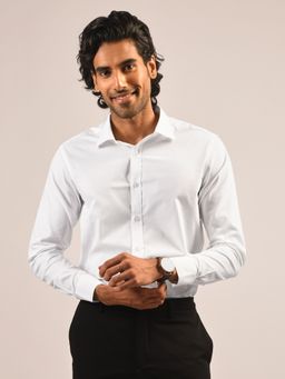 KINGDOM OF WHITE - Slim Fit Pure Cotton Casual Shirt