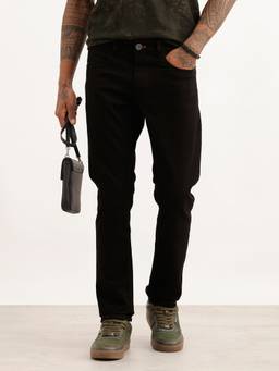 WROGN - Black Solid Slim Fit Denim Jeans