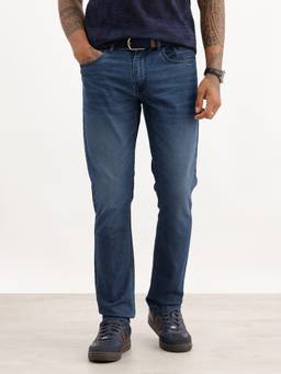 WROGN - Blue Solid Slim Fit Denim Jeans