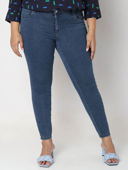 VERO MODA - Curve Women Solid Casual Blue Jeans