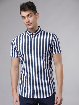HIGHLANDER - Blue Printed Casual Shirt