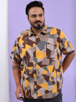 HIGHLANDER - Plus Size Printed Cotton Shirt