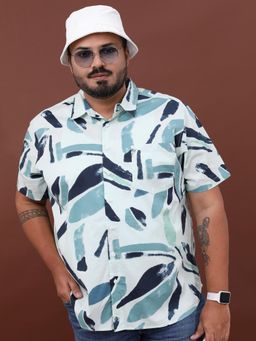 HIGHLANDER - Plus Size Printed Cotton Casual Shirt