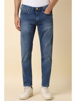 Allen Solly - Men Navy Blue Slim Fit Mid Wash Jeans