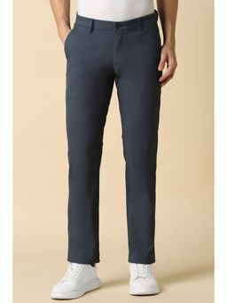 Allen Solly - Men Blue Slim Fit Textured Casual Trousers