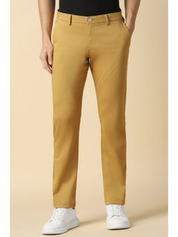 Allen Solly - Men Brown Ultra Slim Fit Solid Casual Trousers