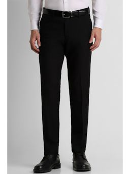 Peter England - Men Black Check Slim Fit Formal Trousers