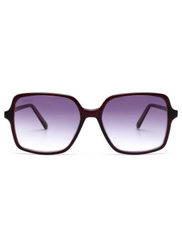 Scott Sunglasses - Purple Lens Square Sunglass Full Rim Purple Frame - Scott 10009 Stella C3 55 S