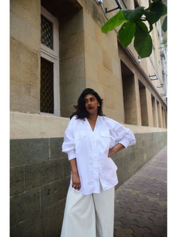 WHY SO BLUE - Isla White Shirt