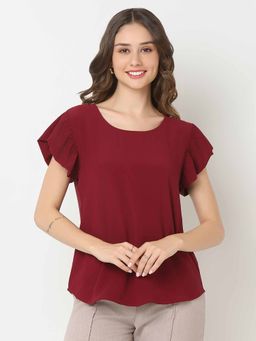Not So Pink - Maroon Solid Top
