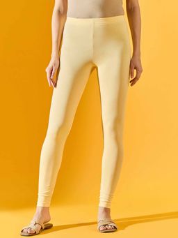 98 Degree North - Off White Solid Leggings