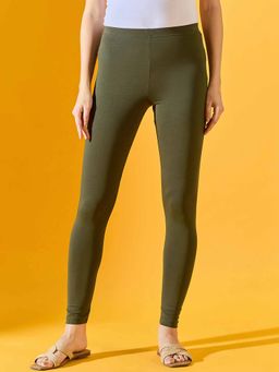 98 Degree North - Olive Solid Leggings