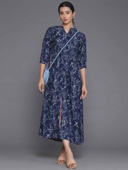 Libas - Blue Floral Printed Maxi Dress