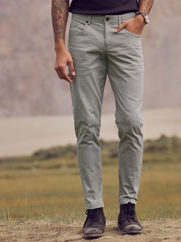 Andamen - Grey Twill Regular Fit Chino