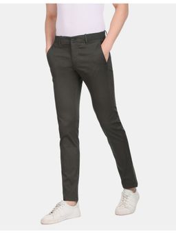 Arrow - Sports Men Olive Low Rise Solid Casual Trousers