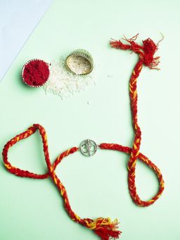 Curio Cottage - The Elevated State of Mind OM Pure Silver Rakhi