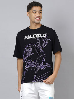 Free Authority - Official Dragon Ball Z Graphic Men Black Oversized Fit T-Shirt for Young Men