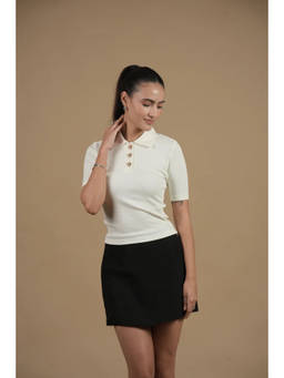 VALESI - White Valesi Polo T-Shirt